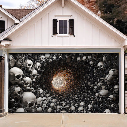Halloween Garage Door Banner Decoration Skull Tunnel
