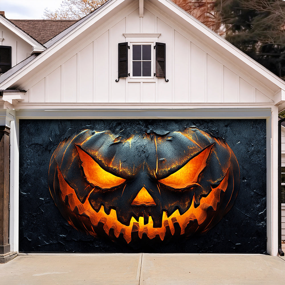 Halloween Garage Door Banner Decoration Pumpkin Of Darkness