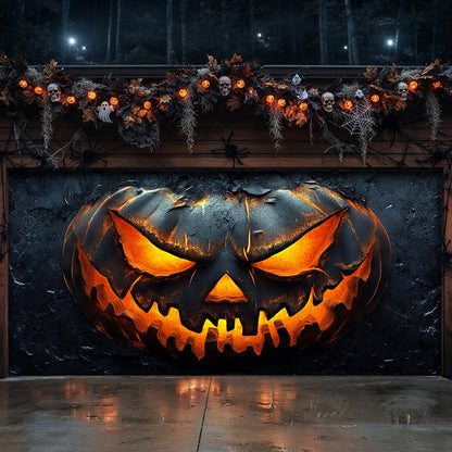 Halloween Garage Door Banner Decoration Pumpkin Of Darkness