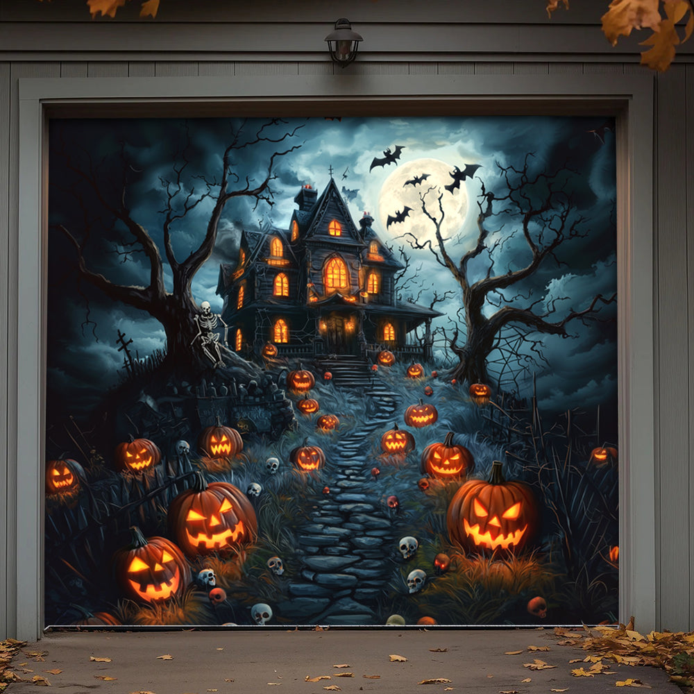 Halloween Garage Door Banner Decoration A deadly Night