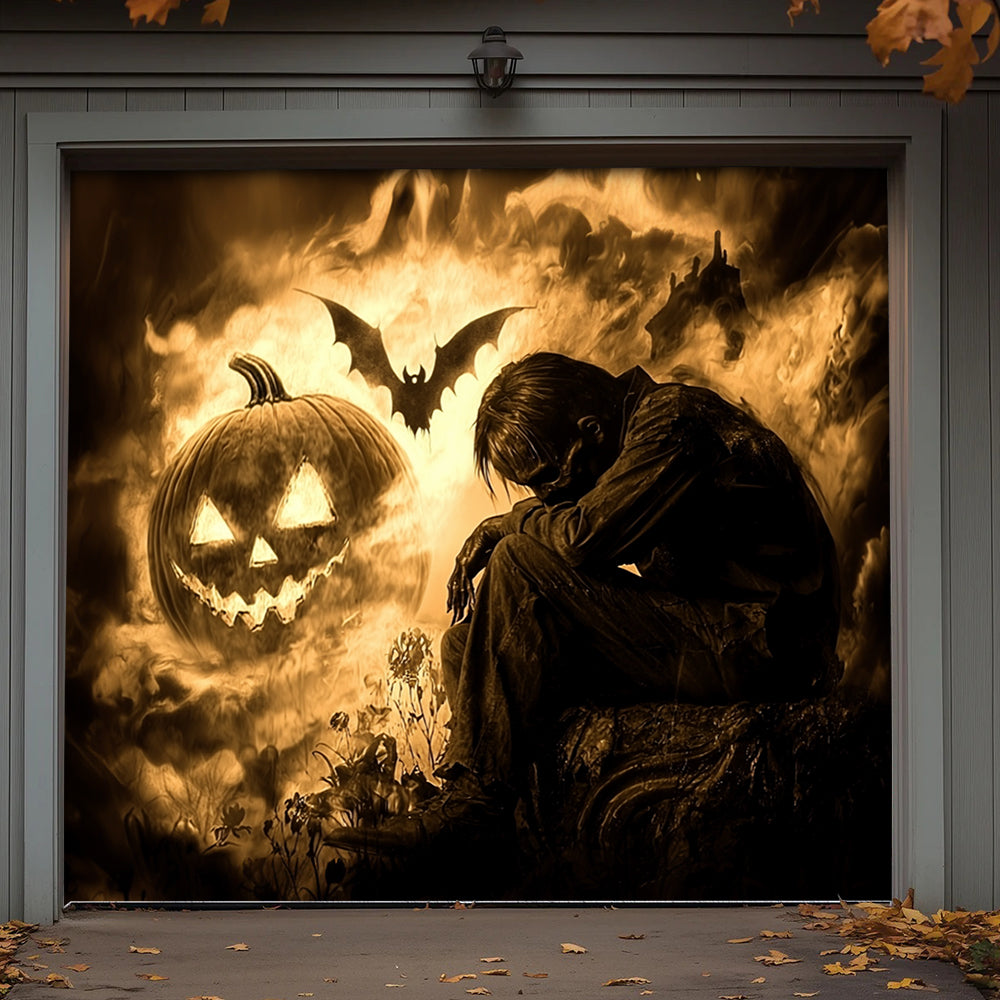 Halloween Garage Door Banner Decoration Pumpkin Nightmare Halloween