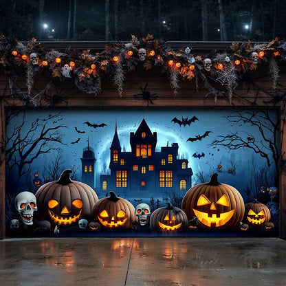 Halloween Garage Door Banner Decoration The Haunted Pumpkin House