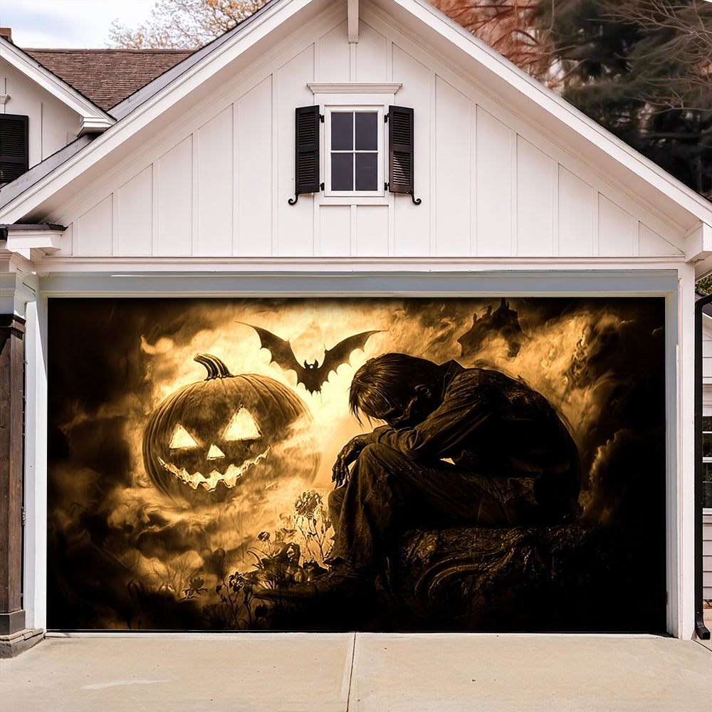 Halloween Garage Door Banner Decoration Pumpkin Nightmare Halloween