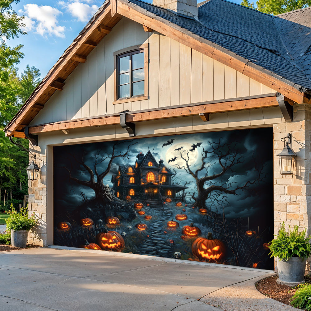 Halloween Garage Door Banner Decoration A deadly Night