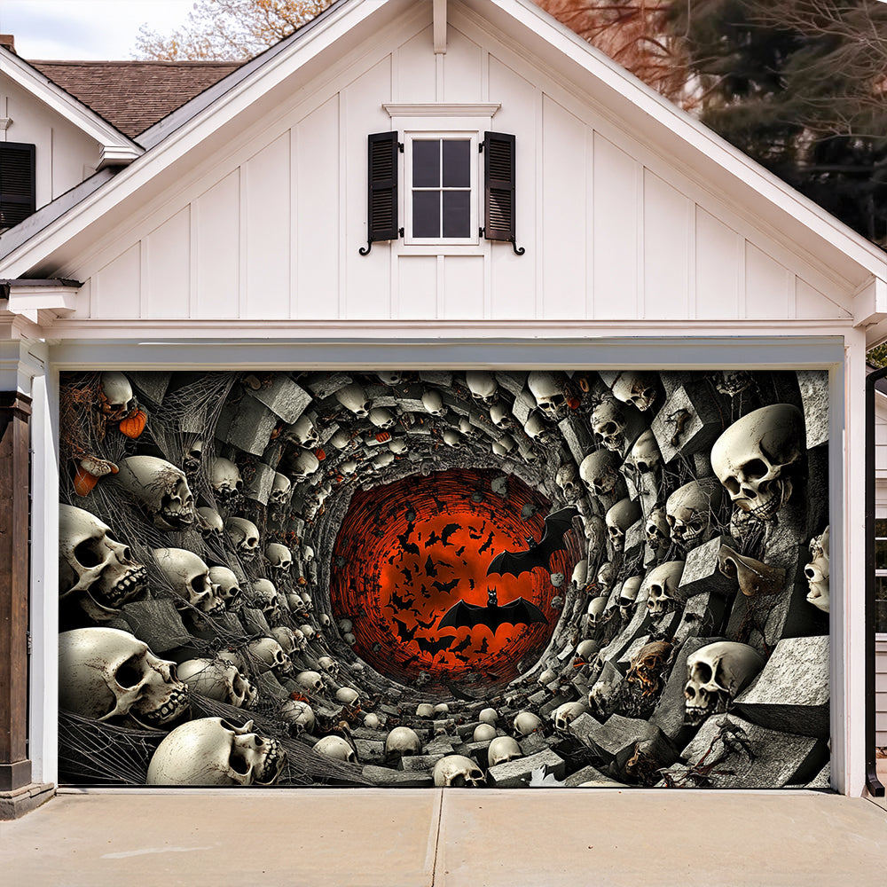Halloween Garage Door Banner Decoration Tunnel of the Dead