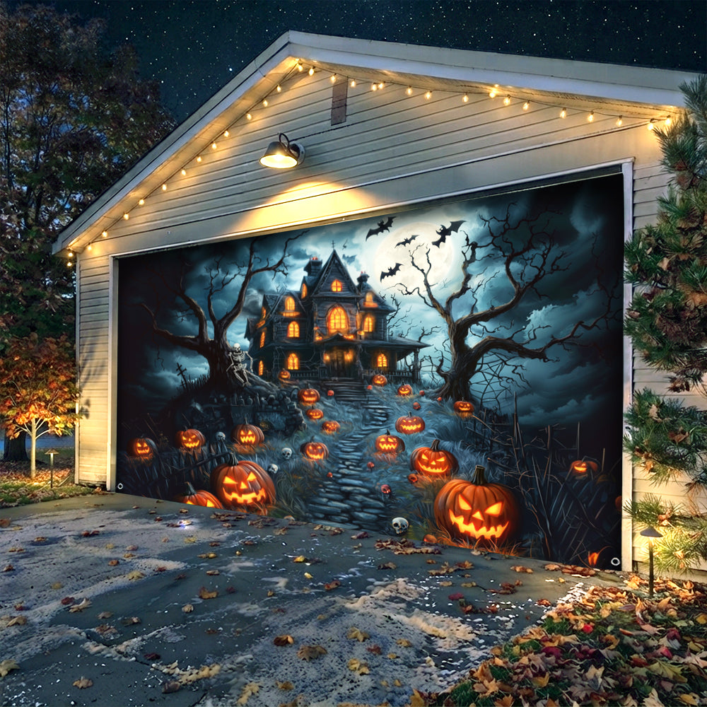 Halloween Garage Door Banner Decoration A deadly Night