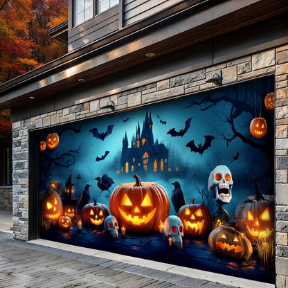Halloween Garage Door Banner Decoration Happy Halloween