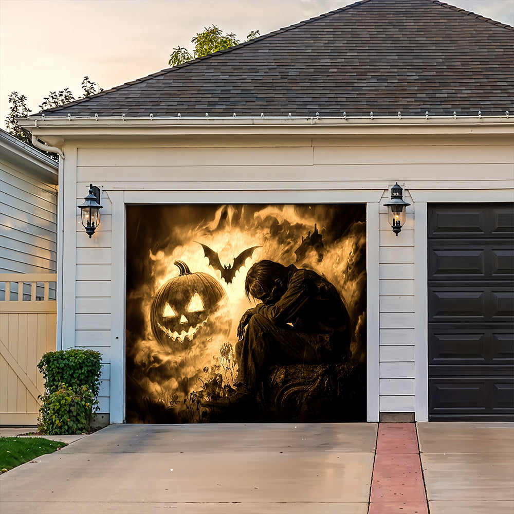 Halloween Garage Door Banner Decoration Pumpkin Nightmare Halloween