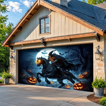 Halloween Garage Door Banner Decoration The Headless Horseman Returns