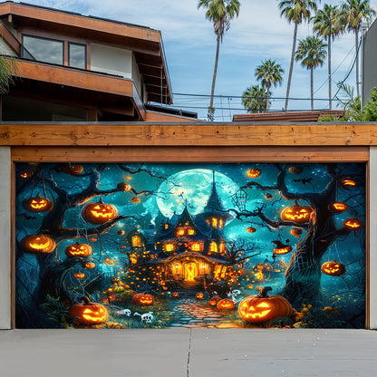 Halloween Garage Door Banner Decoration Pumpkin Wonderland