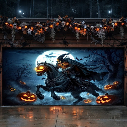 Halloween Garage Door Banner Decoration The Headless Horseman Returns