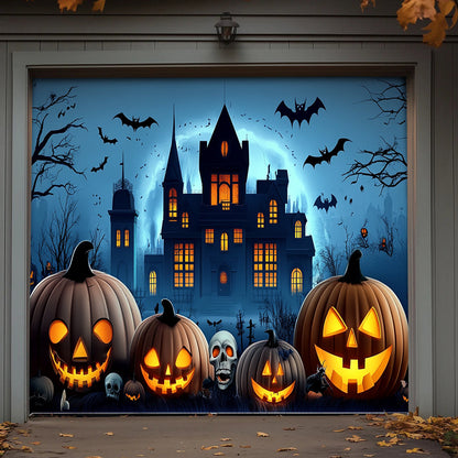 Halloween Garage Door Banner Decoration The Haunted Pumpkin House