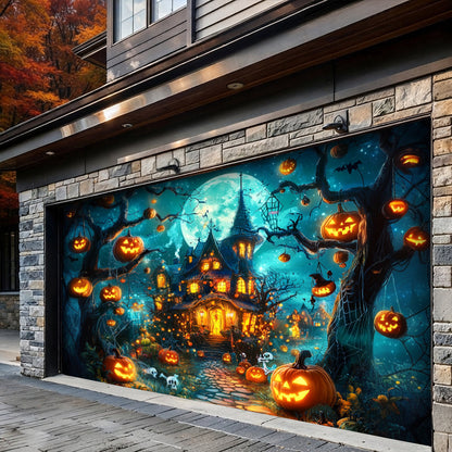 Halloween Garage Door Banner Decoration Pumpkin Wonderland