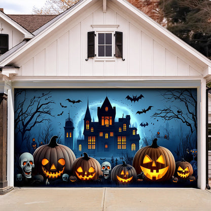 Halloween Garage Door Banner Decoration The Haunted Pumpkin House