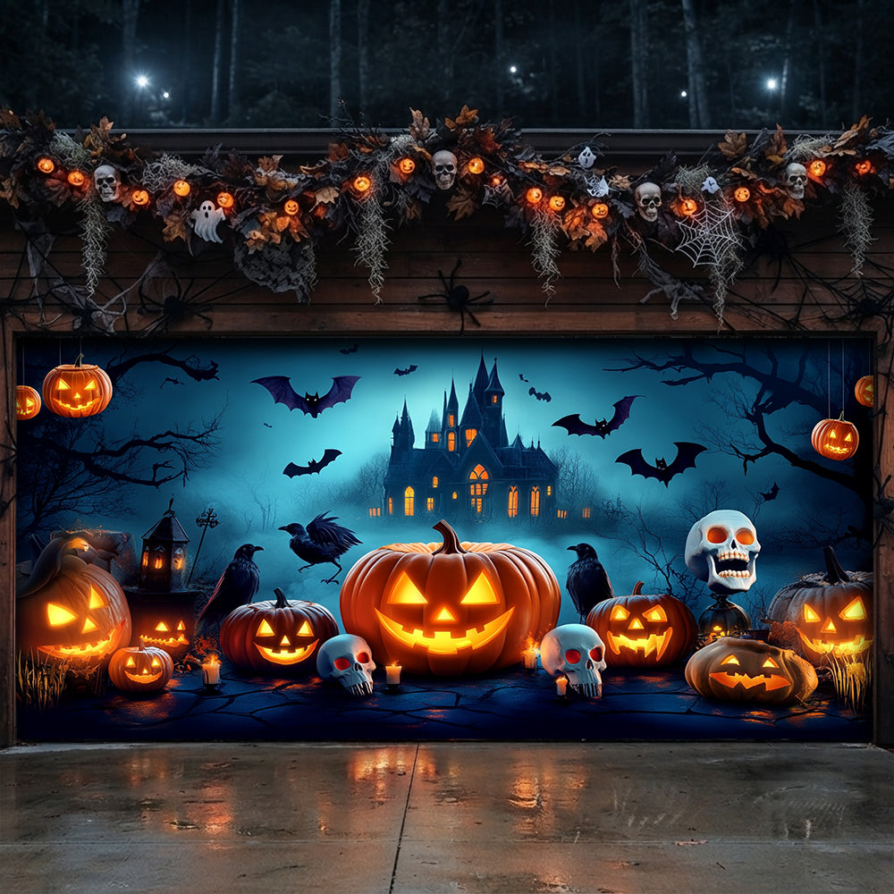 Halloween Garage Door Banner Decoration Happy Halloween