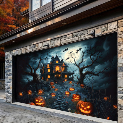 Halloween Garage Door Banner Decoration A deadly Night