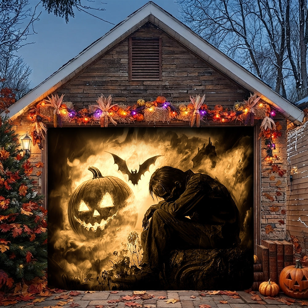 Halloween Garage Door Banner Decoration Pumpkin Nightmare Halloween
