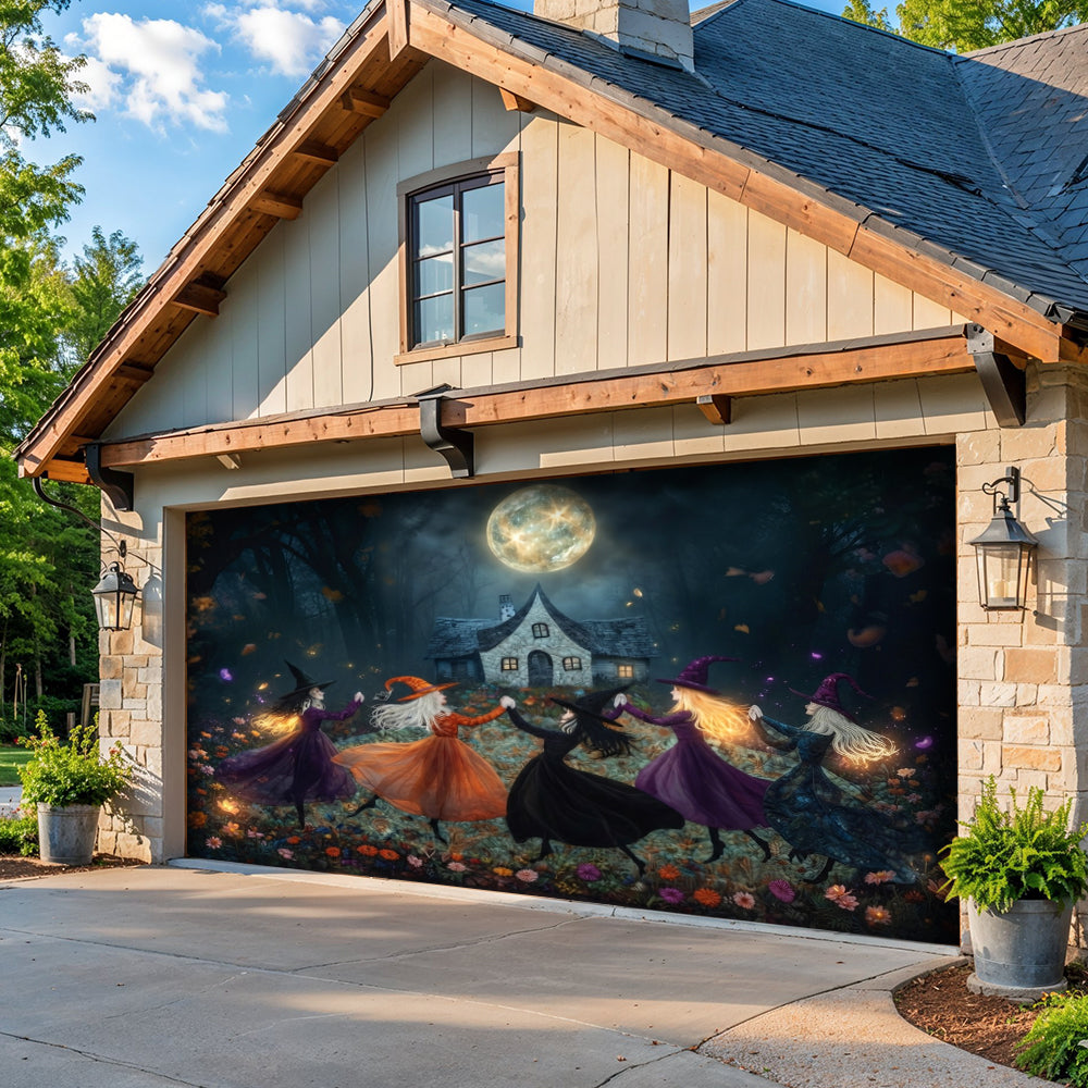 Witch Garage Door Banner Decoration Beautiful Witchy Woman