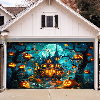 Halloween Garage Door Banner Decoration Pumpkin Wonderland