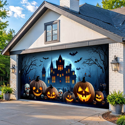 Halloween Garage Door Banner Decoration The Haunted Pumpkin House