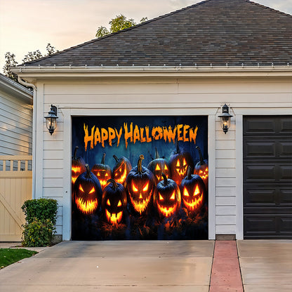 Halloween Garage Door Banner Decoration Nightmare Pumpkins Monster