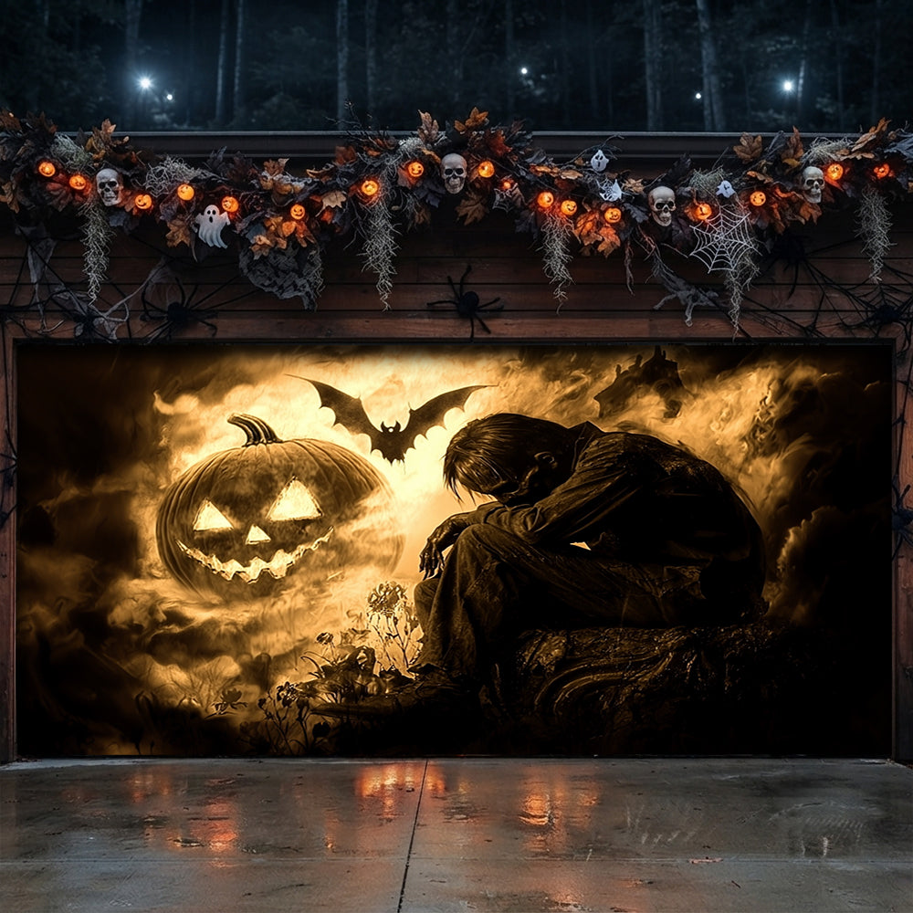 Halloween Garage Door Banner Decoration Pumpkin Nightmare Halloween