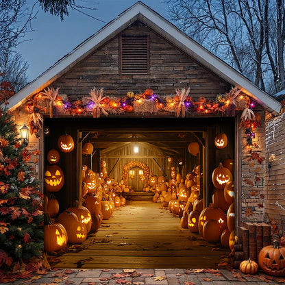 Halloween Garage Door Banner Decoration Welcome To Pumpkin Hollow