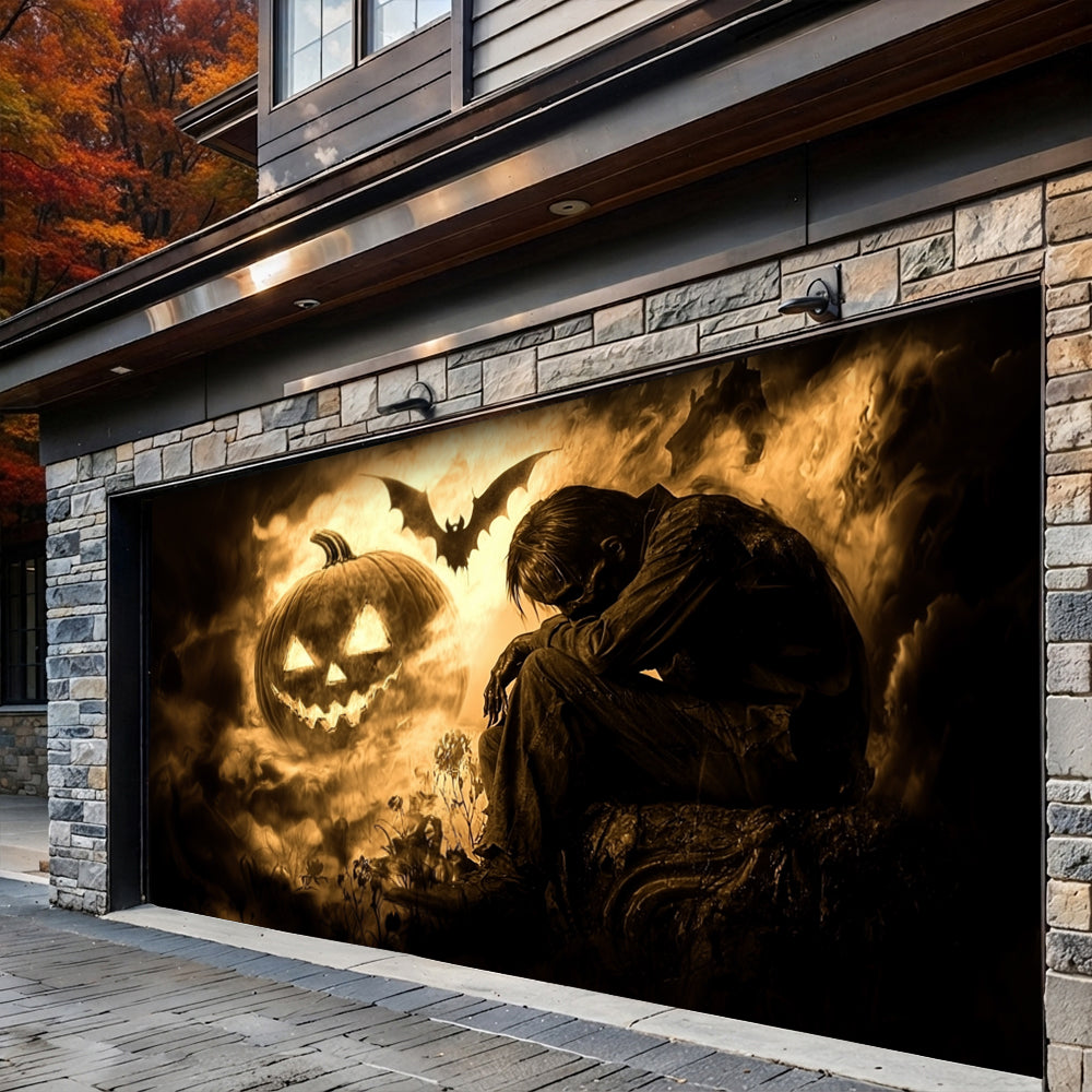 Halloween Garage Door Banner Decoration Pumpkin Nightmare Halloween