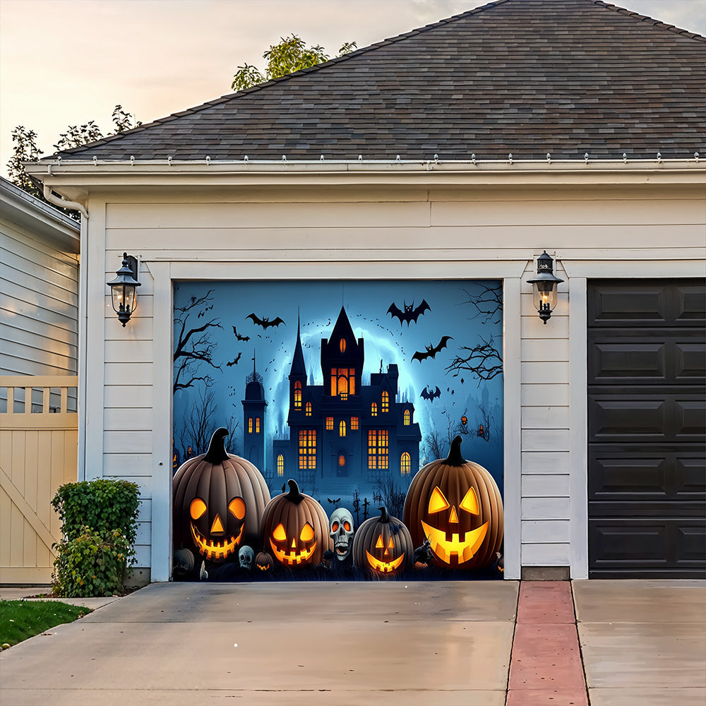 Halloween Garage Door Banner Decoration The Haunted Pumpkin House