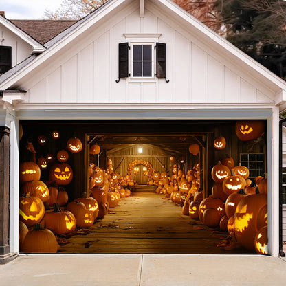 Halloween Garage Door Banner Decoration Welcome To Pumpkin Hollow