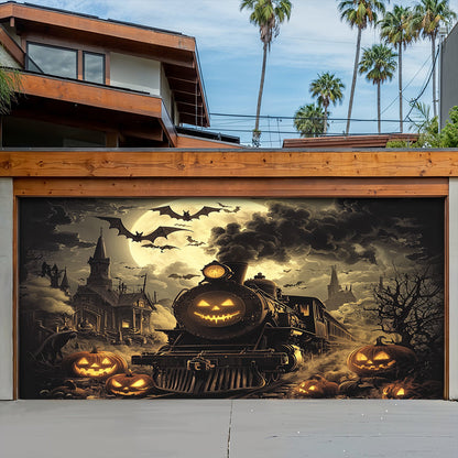 Halloween Garage Door Banner Decoration Pumpkin Express Halloween