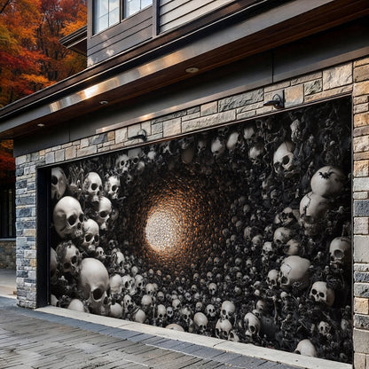 Halloween Garage Door Banner Decoration Skull Tunnel