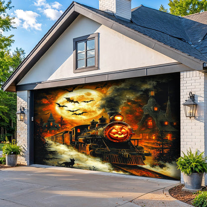 Halloween Garage Door Banner Decoration Pumpkin Express Halloween