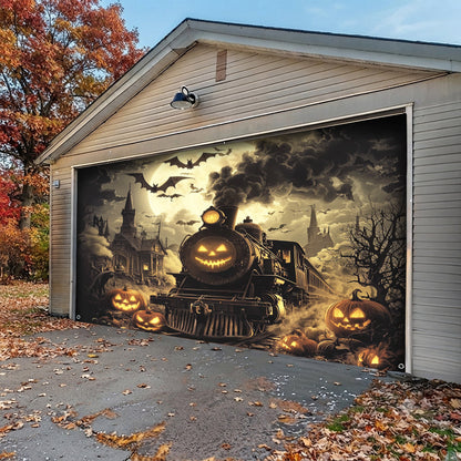 Halloween Garage Door Banner Decoration Pumpkin Express Halloween