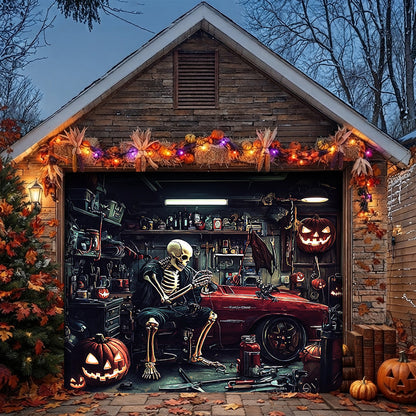 Lorva Halloween Garage Door Banner Decoration Motor Garage
