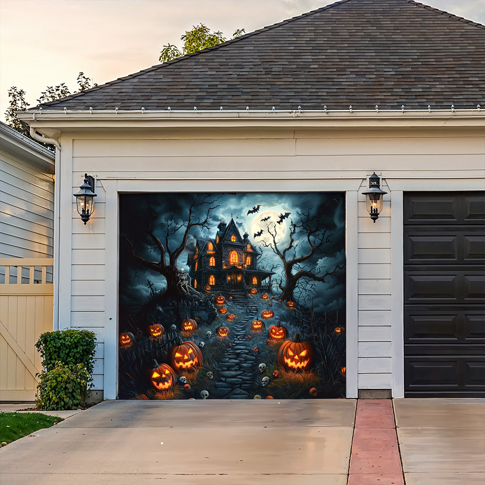 Halloween Garage Door Banner Decoration A deadly Night