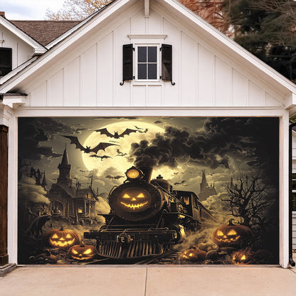 Halloween Garage Door Banner Decoration Pumpkin Express Halloween