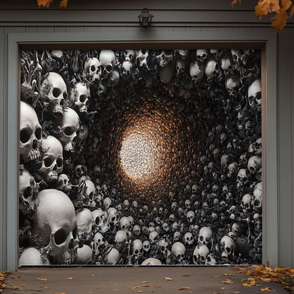 Halloween Garage Door Banner Decoration Skull Tunnel